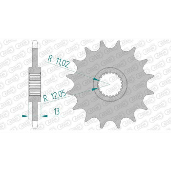 AFAM 16 teeth not 520 type 61500 Aprilia 650 Pegaso