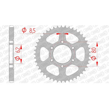 AFAM steel crown 37 teeth not 428 type 12203 Yamaha DT 125 E