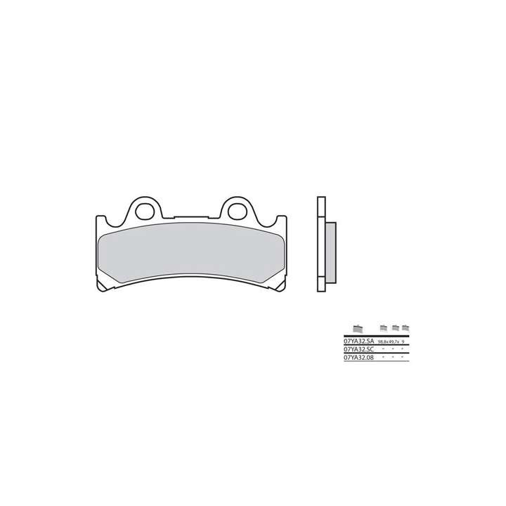 Brake pads sinter BREMBO 07YA32SC