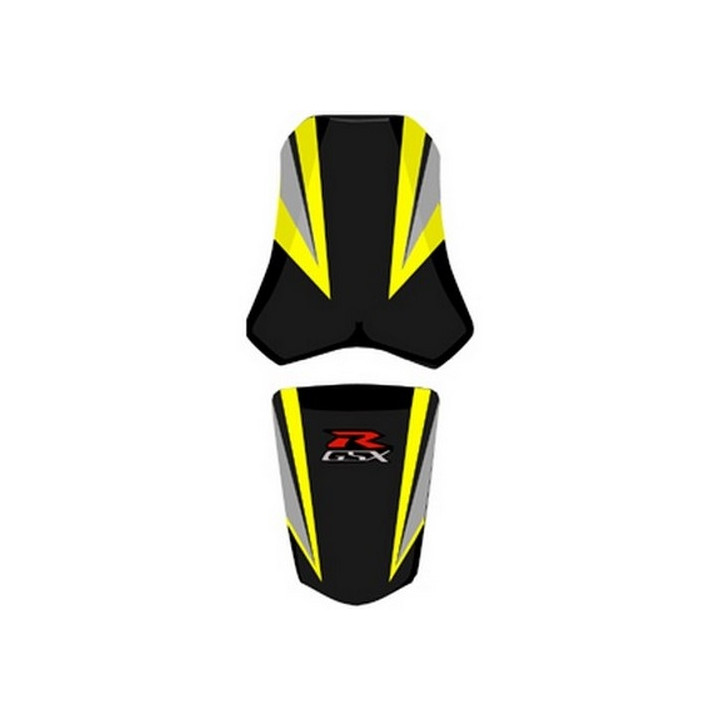 Saddle cover Bagster (2160B) Black/Acier/Surf/Letters Blanches/R Fluo Suzuki GSX1000R 05