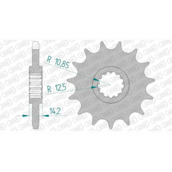 Pignon AFAM 15 dents pas 525 type 24602 Kawasaki ZR 750 Zephyr