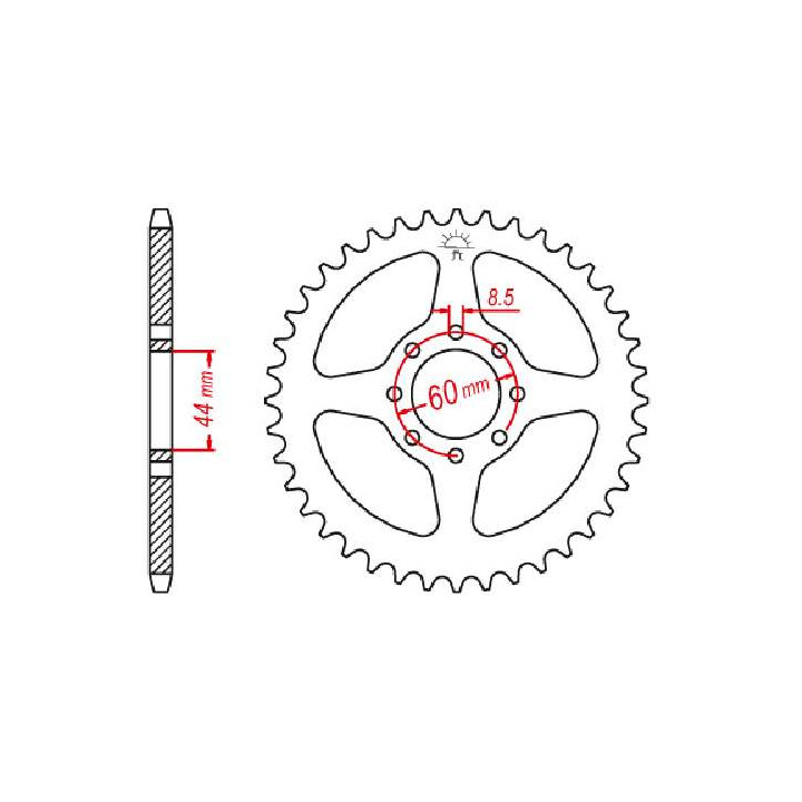 Steel crown JT 52 teeth not 420 type 1832 Steel crown JT 52 teeth not 420 type 1832