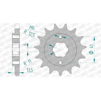 Pignon AFAM 15 dents pas 530 type 20403 Honda VF 400 F