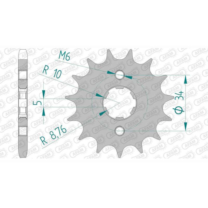 Pignon AFAM 16 dents pas 428 type 26200 Gilera 125 Coguae