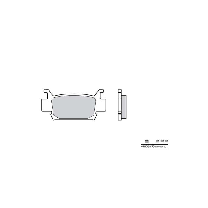 Brake pads sinter BREMBO 07HO58SD