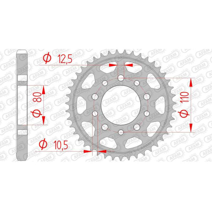 AFAM steel crown 46 teeth not 530 type 10405 Honda CBX 400 F2