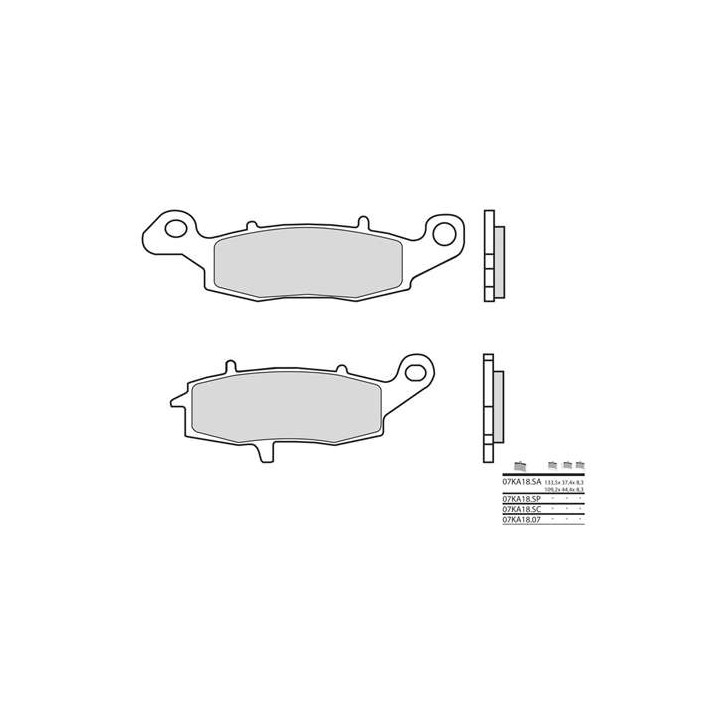 Plaquettes de frein sinter BREMBO 07KA18LA