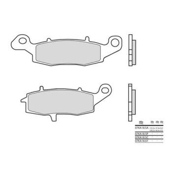 Plaquettes de frein sinter BREMBO 07KA18LA