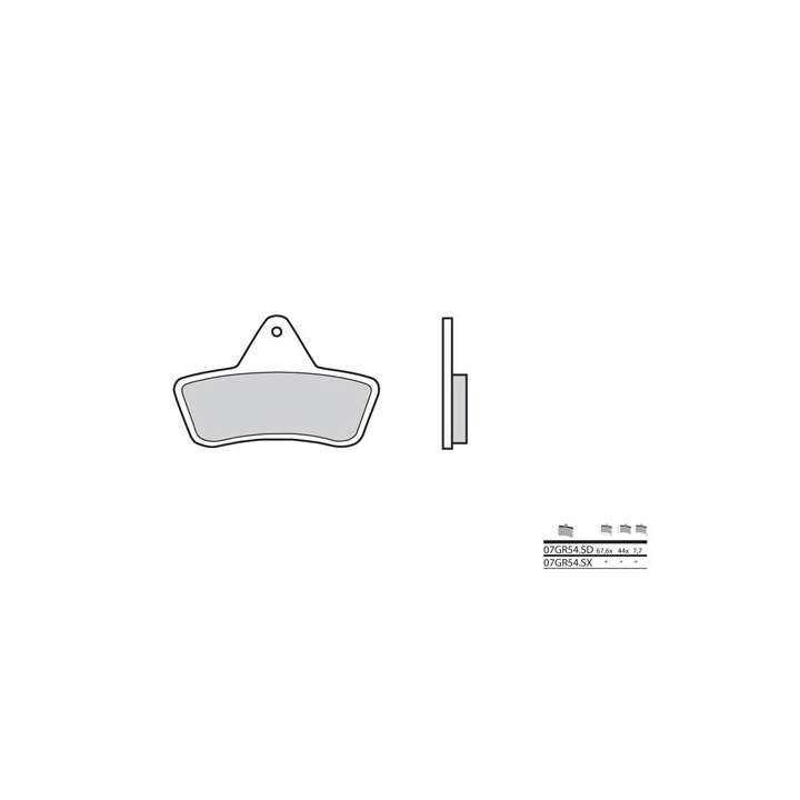 Plaquettes de frein sinter racing BREMBO 07GR54SX