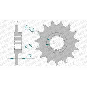 Pignon racing AFAM 15 dents pas 520 type 52618 Ducati 899 Panigale