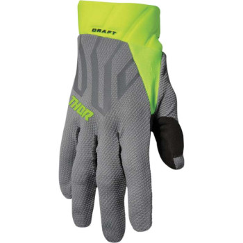 Gants moto cross Thor DRAFT GRAY/ACID GLOVE