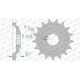 Pignon AFAM 17 dents pas 530 type 24805 Kawasaki ZX 10 ZX 1000