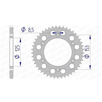 AFAM Alu Crown 52 teeth not 520 type 11212 HM-Honda CRE 125 R Enduro