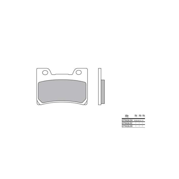 Plaquettes de frein organique BREMBO 07YA2609