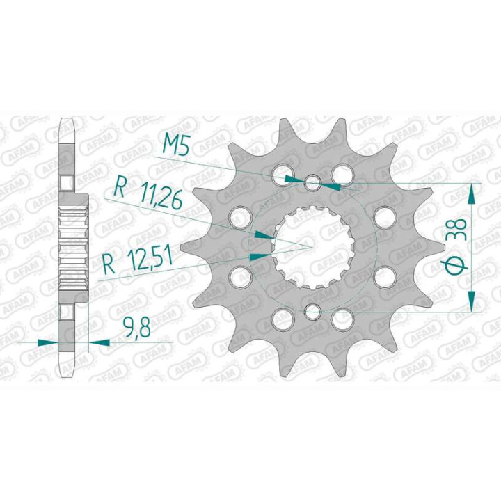 Pignon AFAM 14 dents pas 520 type 166400 BMW G 450 X