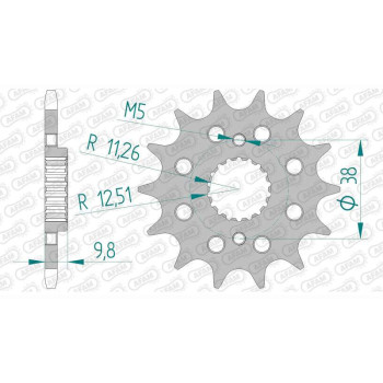 Pignon AFAM 14 dents pas 520 type 166400 BMW G 450 X