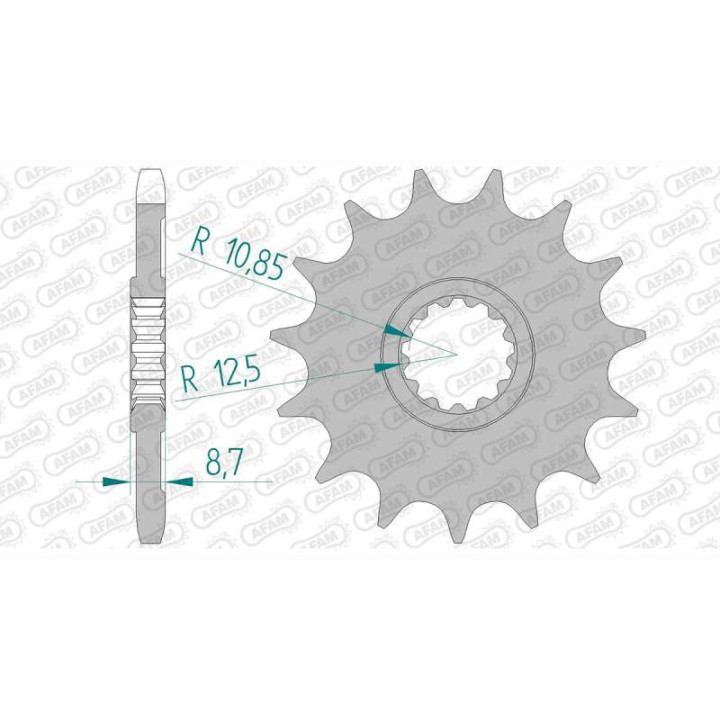Pignon AFAM 16 dents pas 525 type 28405 Kawasaki ZX 9 R ZX900