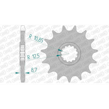 Pignon AFAM 16 dents pas 525 type 28405 Kawasaki ZX 9 R ZX900
