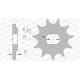 Pignon AFAM 11 dents pas 428 type 55201 Fantic 125 TX250 Trial