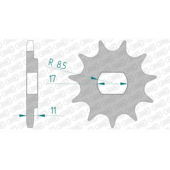 Pignon AFAM 11 teeth not 428 type 55201 Fantic 125 TX250 Trial