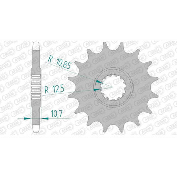Pignon AFAM 16 dents pas 525 type 21606 Yamaha YZF 600 R6 Pignon AFAM 16 dents pas 525 type 21606 Yamaha YZF 600 R6