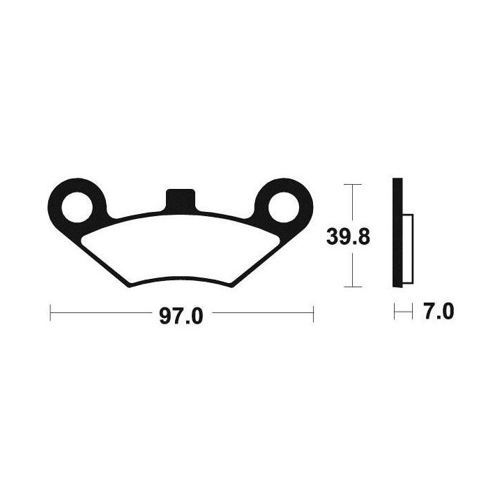 Brake plates metal fried Tecnium MO414