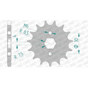 Pignon AFAM 15 dents pas 428 type 20107 Honda CRF 100 F