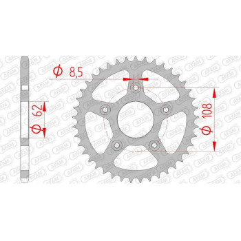 AFAM steel crown 39 teeth not 520 type 44203 Aprilia 125 Pegaso