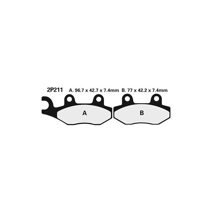 Plaquettes de frein semi-metal Nissin 2P-211GS