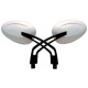 Bihr Easy M10/125 motorcycle mirrors Black/White