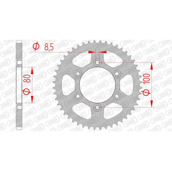 AFAM steel crown 52 teeth not 420 type 80105 Rieju RRX 50 SM Spike