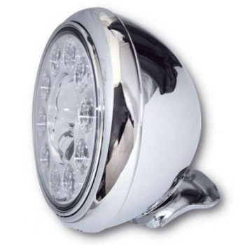 Phare moto leds 7 pouces HIGHSIDER HD-STYLE Type 1 Chrome Phare moto leds 7 pouces HIGHSIDER HD-STYLE Type 1 Chrome