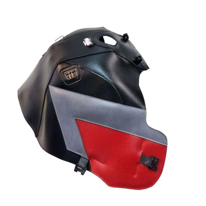 Bagster black tank mat/steel and red tips (1172B) Honda Africa Twin XRV750