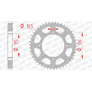 AFAM steel crown 46 teeth not 530 type 44600 Cagiva E 750 Elefant