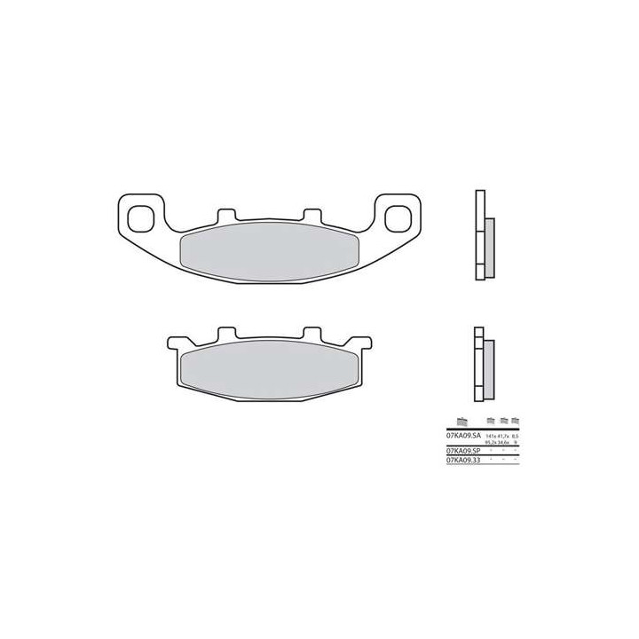 Plaquettes de frein sinter BREMBO 07KA09SP