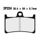 Plaquettes de frein semi-metal Nissin 2P-224GS
