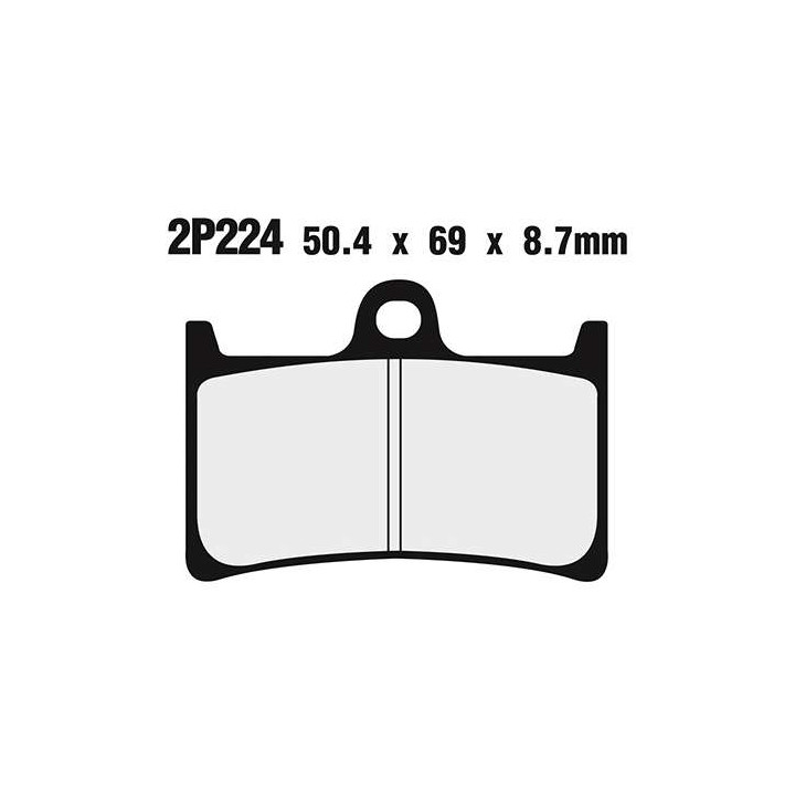 Plaquettes de frein semi-metal Nissin 2P-224GS