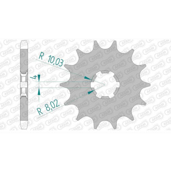 Pignon anti-boue AFAM 16 dents pas 428 type 28200 Scorpa SY 125 F