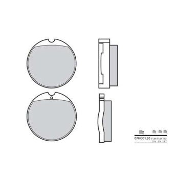 Plaquettes de frein organique BREMBO 07HO0130