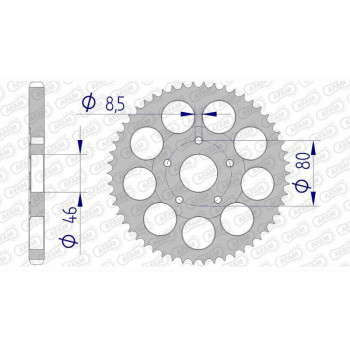 Couronne alu AFAM 54 dents pas 428 type 54102 Fantic 125 TX250 Trial Couronne alu AFAM 54 dents pas 428 type 54102 Fantic 125 TX250 Trial