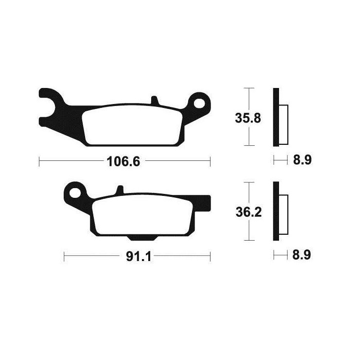 Plaquettes de frein métal fritté BENDIX MOR351
