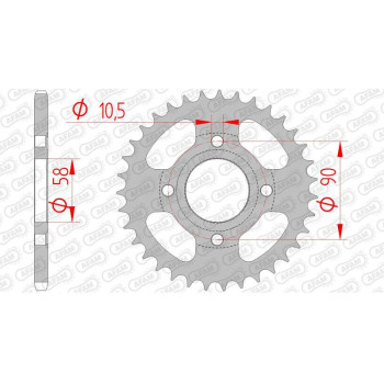 AFAM steel crown 35 teeth not 520 type 10214 Honda MTX 125 R