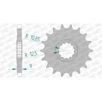 Pignon AFAM 20 dents pas 428 type 21400 Yamaha FZR 400 RR
