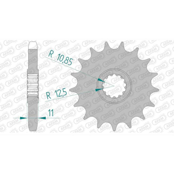 Pignon AFAM 15 dents pas 532 type 21802 Yamaha YZF 600 R6