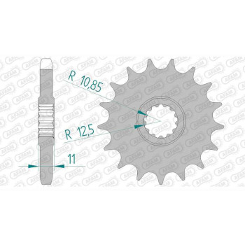 Pignon AFAM 15 dents pas 532 type 21802 Yamaha YZF 600 R6