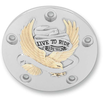 Cache carter allumage DRAG SPECIALITIES LIVE TO RIDE GOLD twin cam