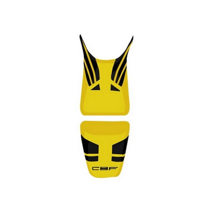 Housse de selle Bagster (2204D) Jaune Or/Noir Lettre Noir Honda CBF600 N 09