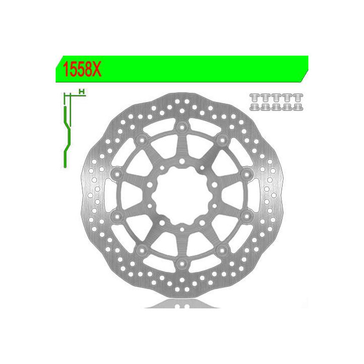 Brake disc NG 1558X KAWASAKI ER6N ABS