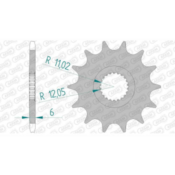 Pignon AFAM 14 dents pas 520 type 61400 CAN-AM DS 450