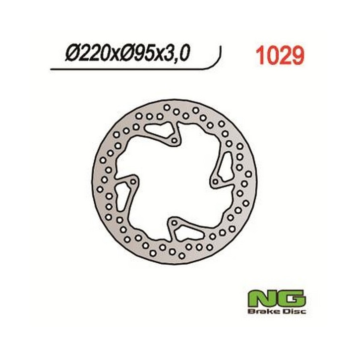 Fixed NG motorcycle brake disc 220mm (ref. 1029)